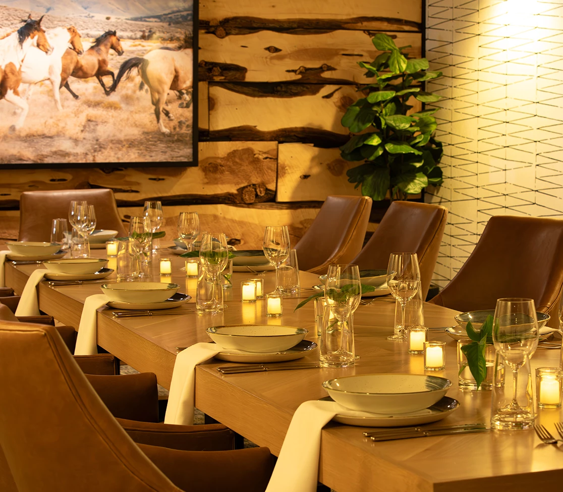 a table set for a dinner
