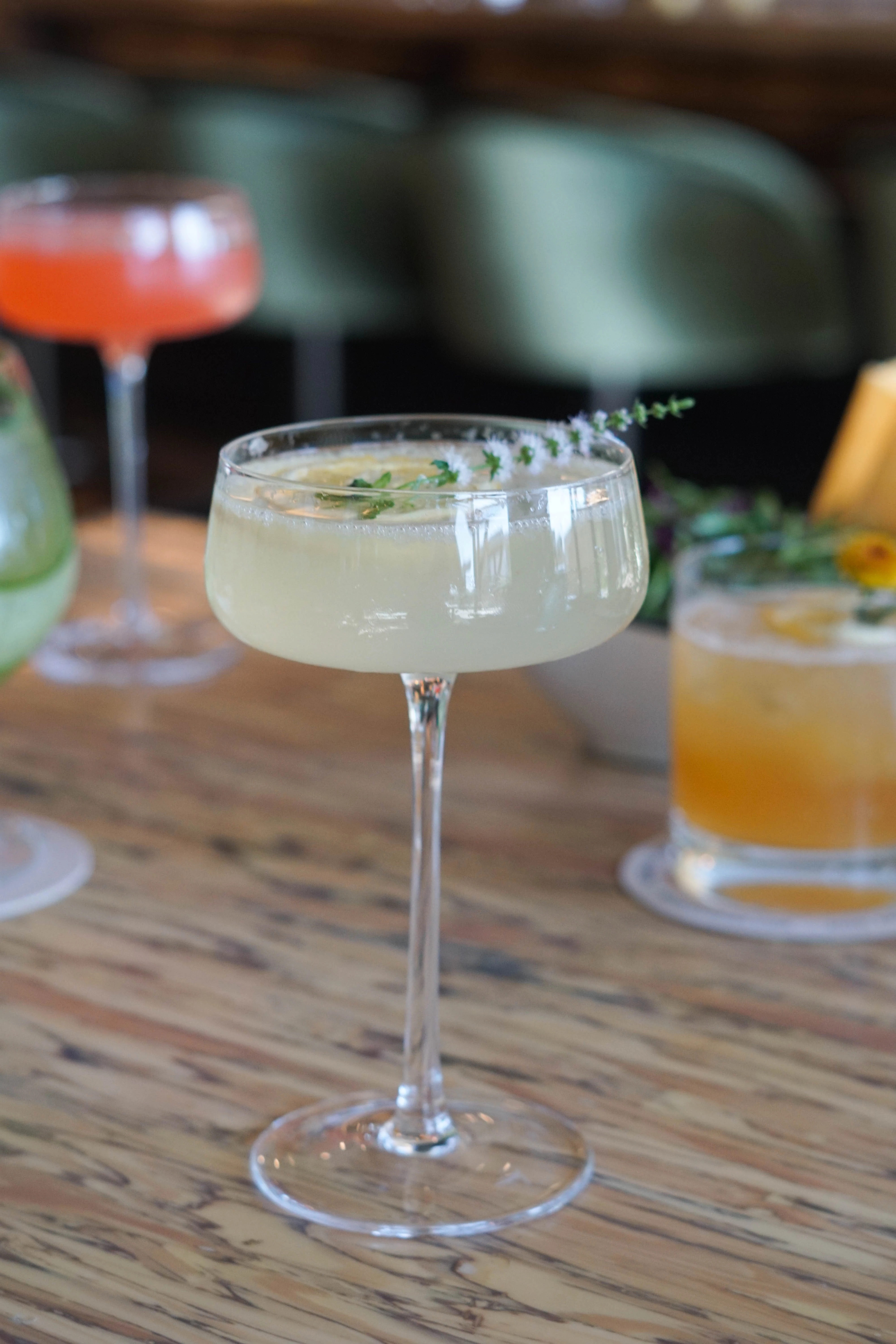 a cocktail on a table