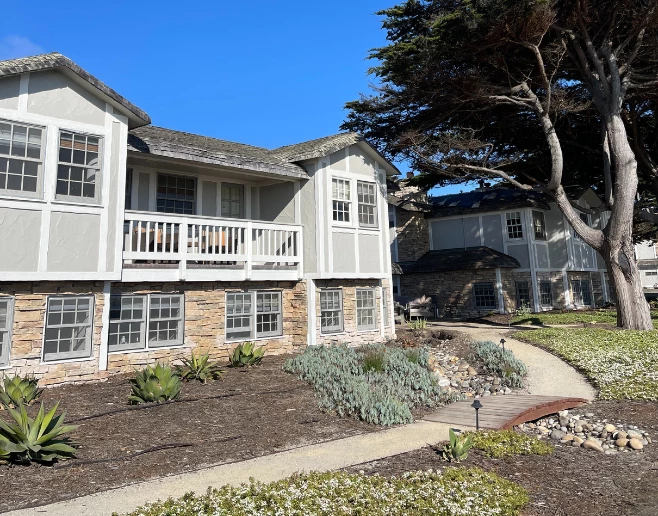 a house with a large front yard