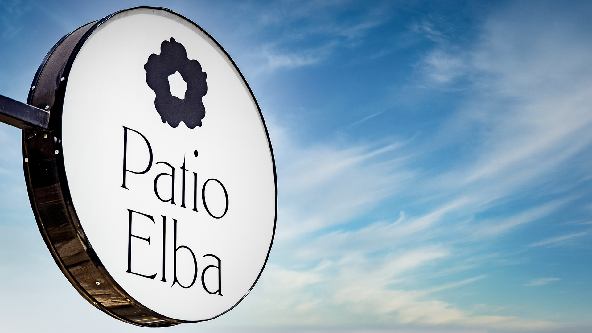 a sign with a logo on it