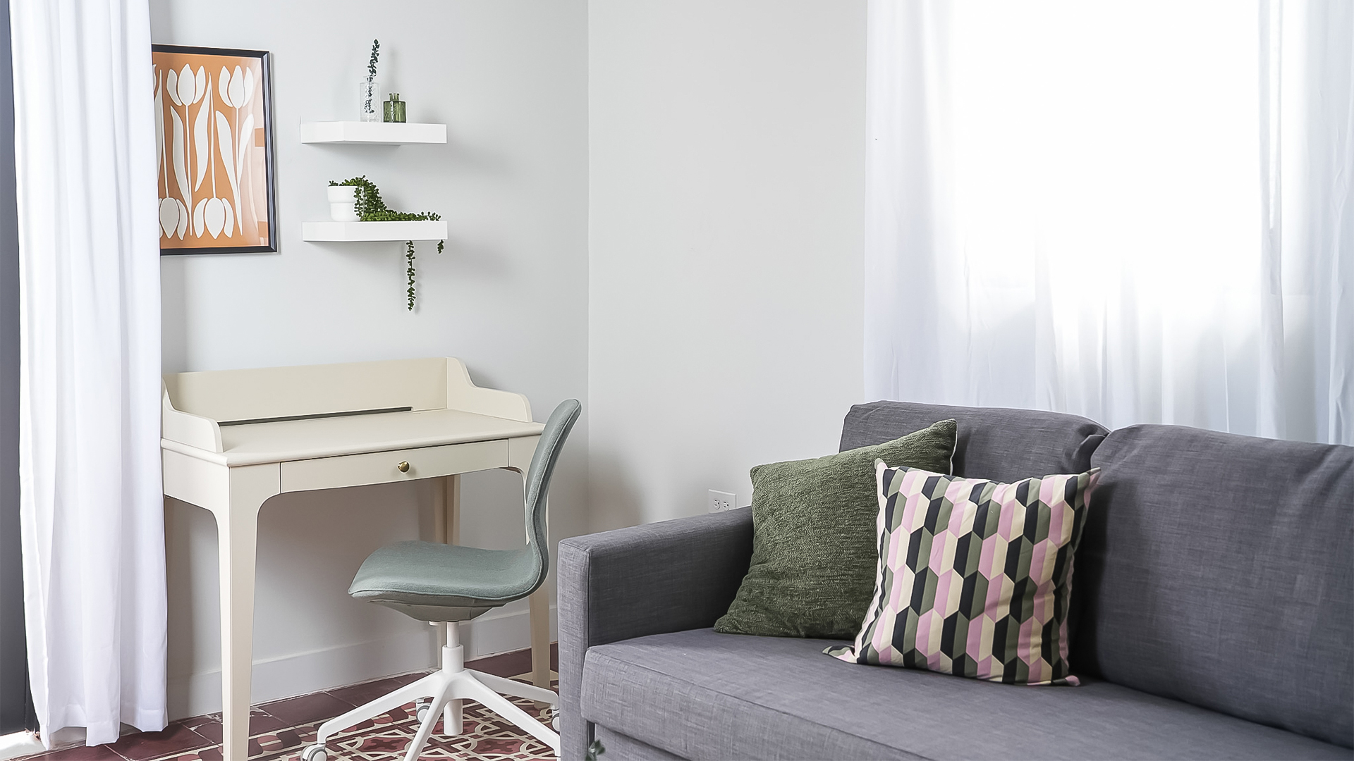 a couch and chair in a room