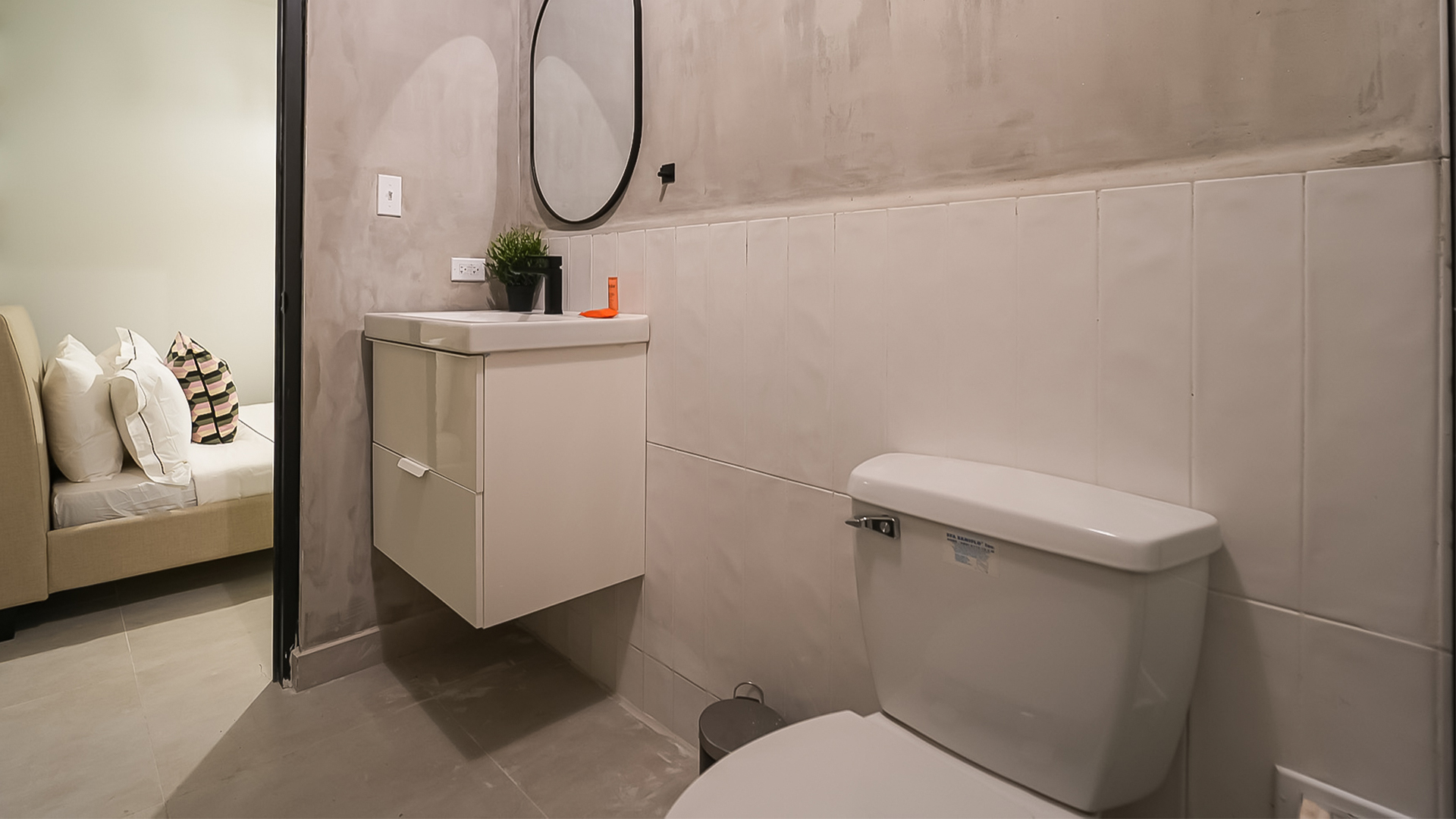 a bathroom with a sink and toilet
