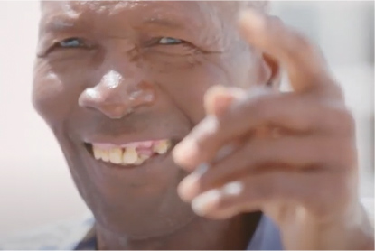 close view of an african american man