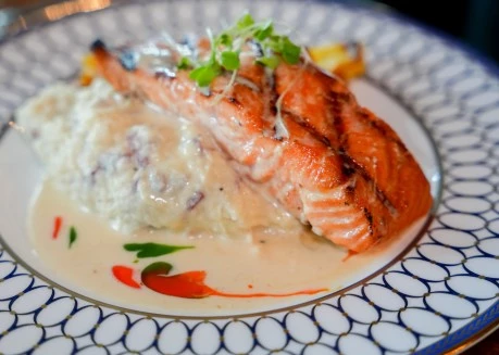 a plate of food on a table