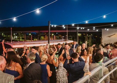 a group of people at a party