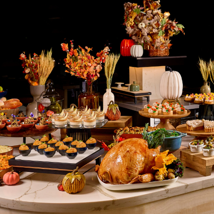a table full of food