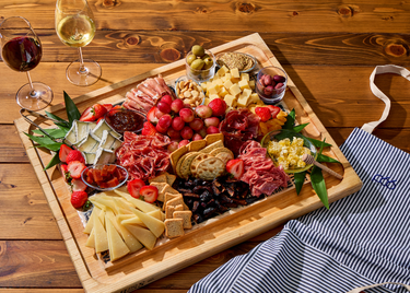 a curated charcuterie board for workshop