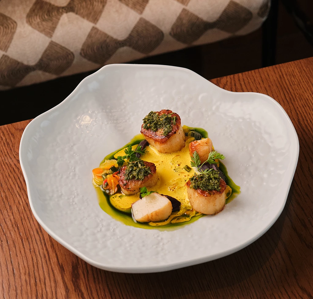 a plate of food on a table