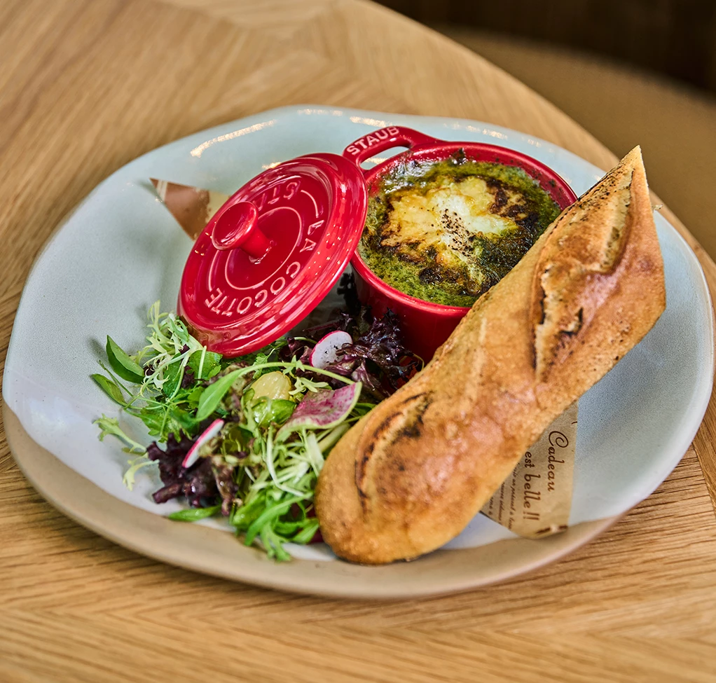 a plate of food on a table