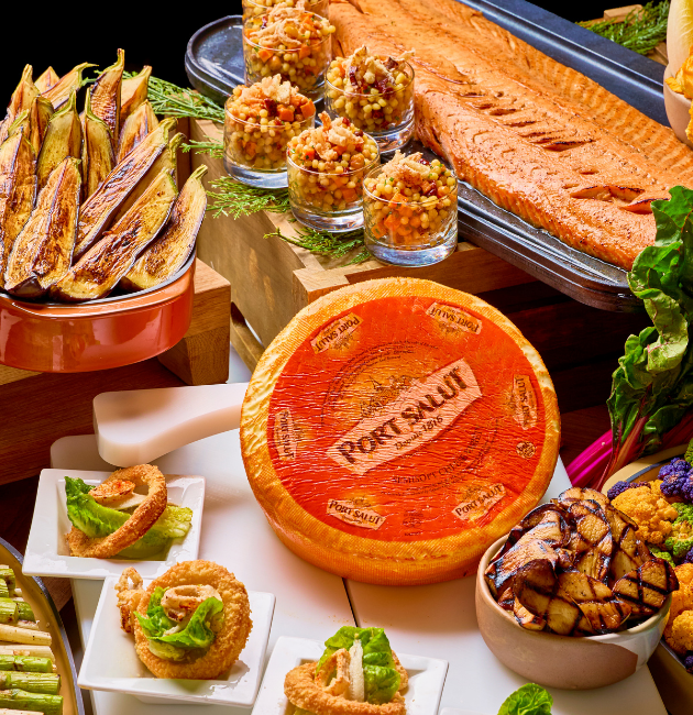 a table full of food