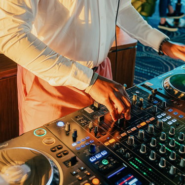 a person using a dj equipment