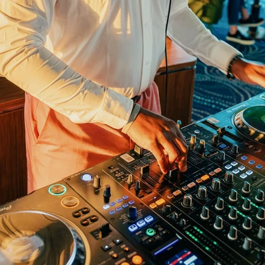 a person using a dj equipment