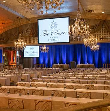 large rows of rectangular tables