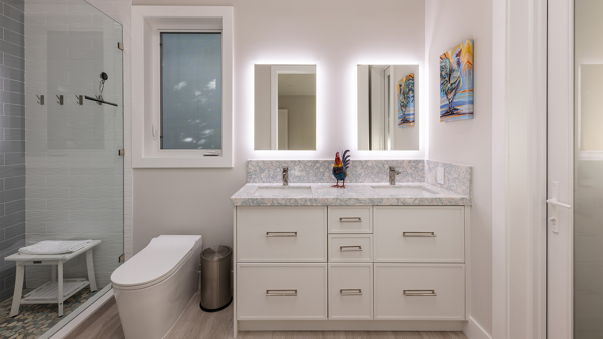 a bathroom with a toilet and a sink