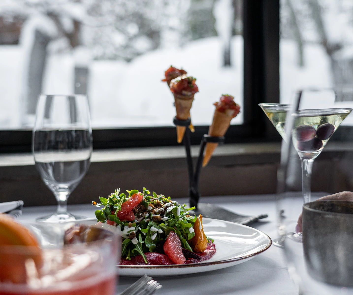 a plate of food on a table