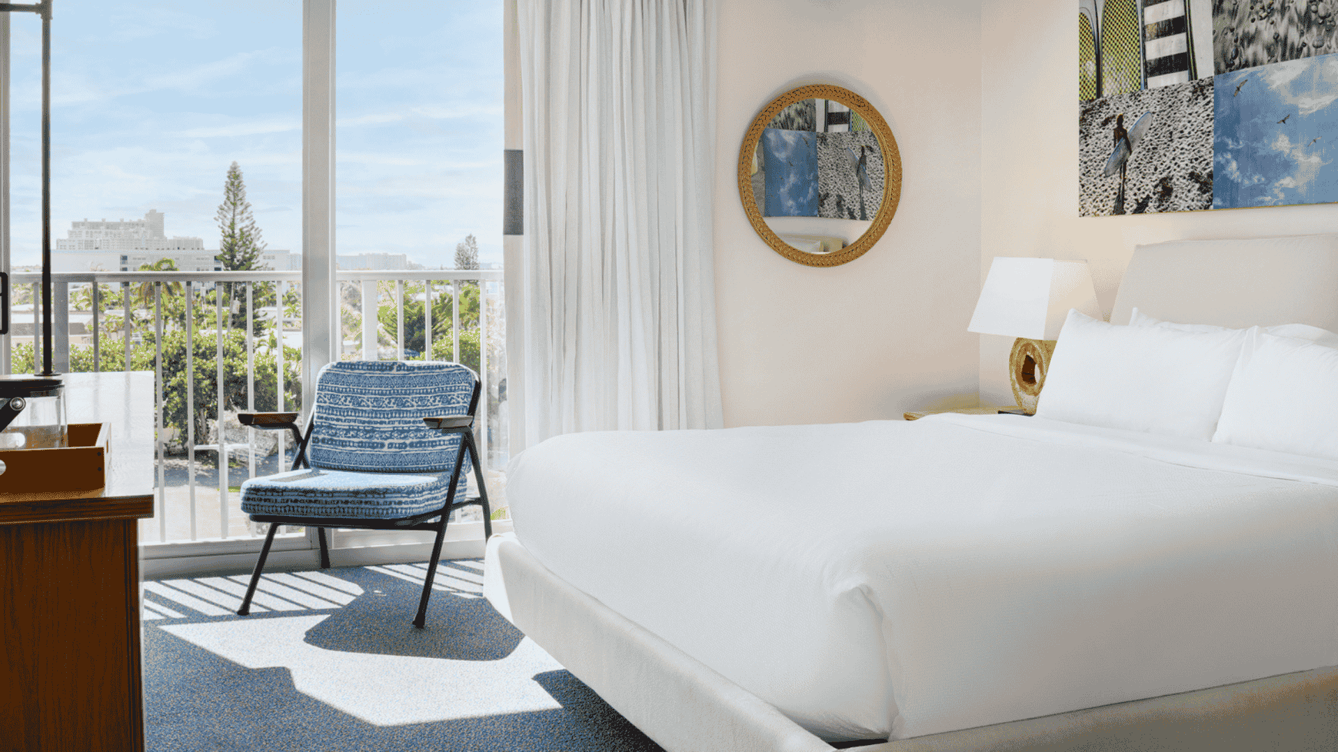 a room with a bed and a chair