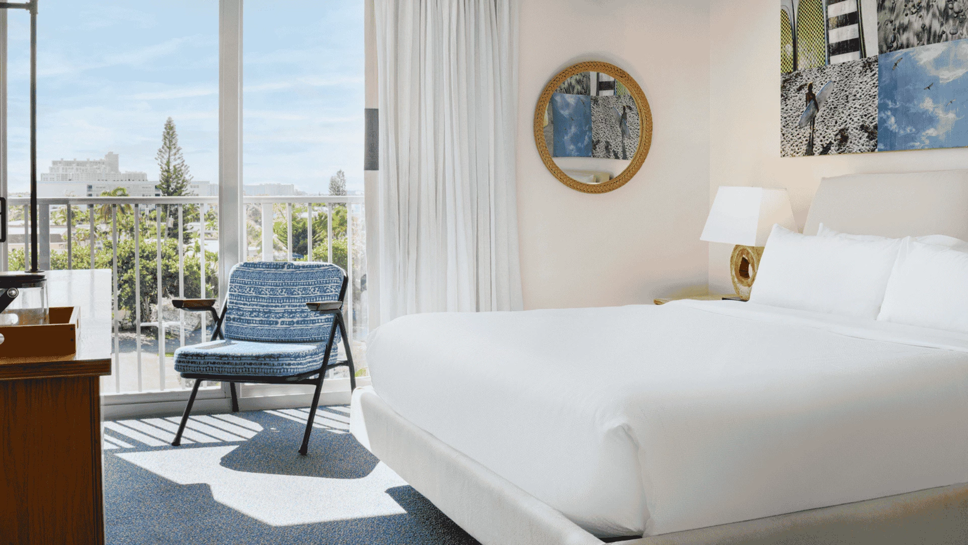 a room with a bed and a chair