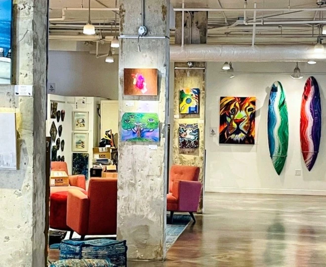 art on the wall in a room