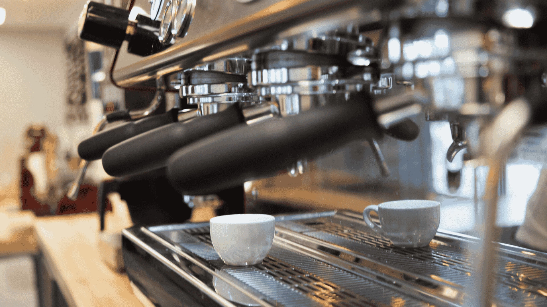 a close up of a cappuccino machine