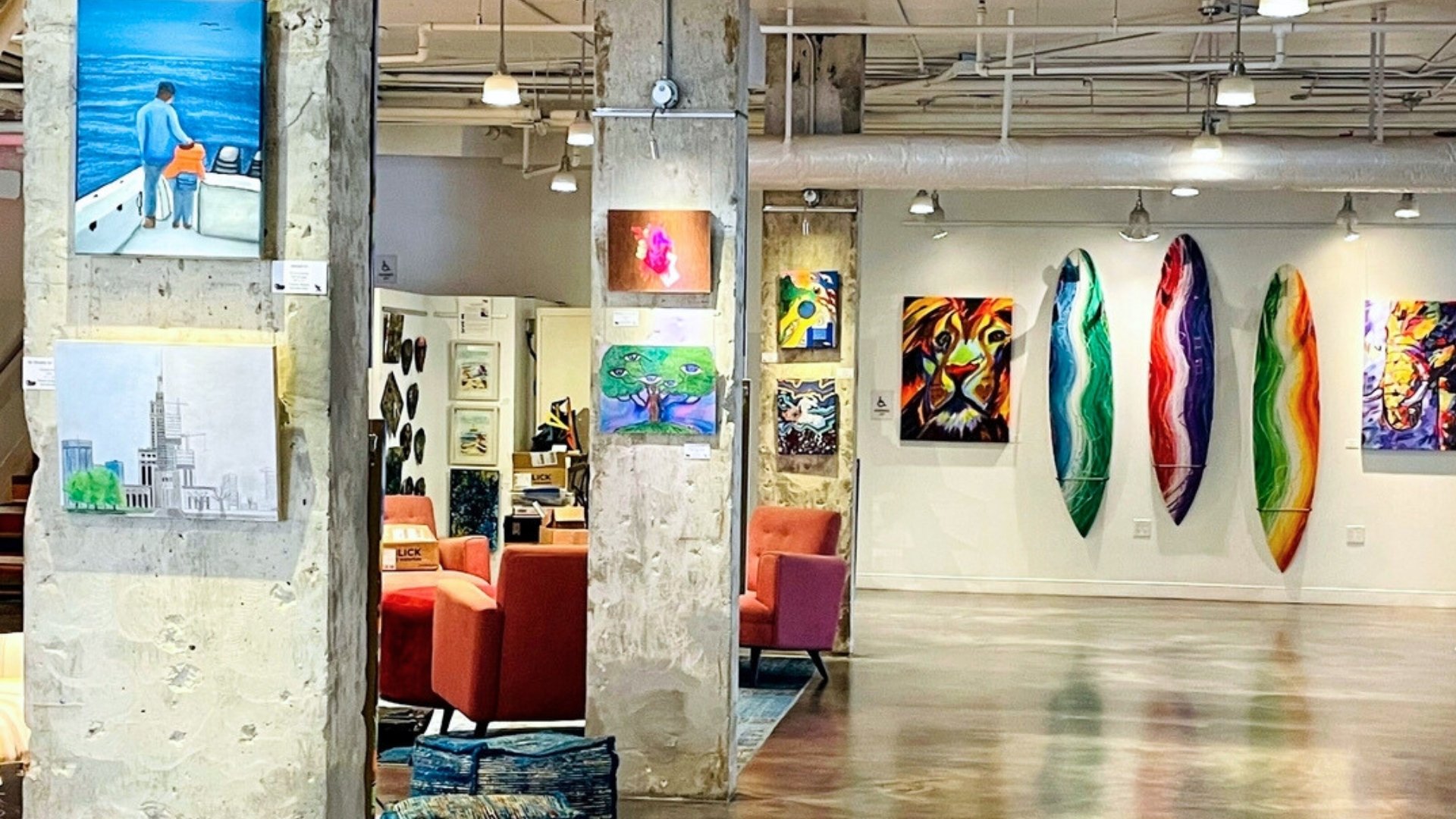 art on the wall in a room