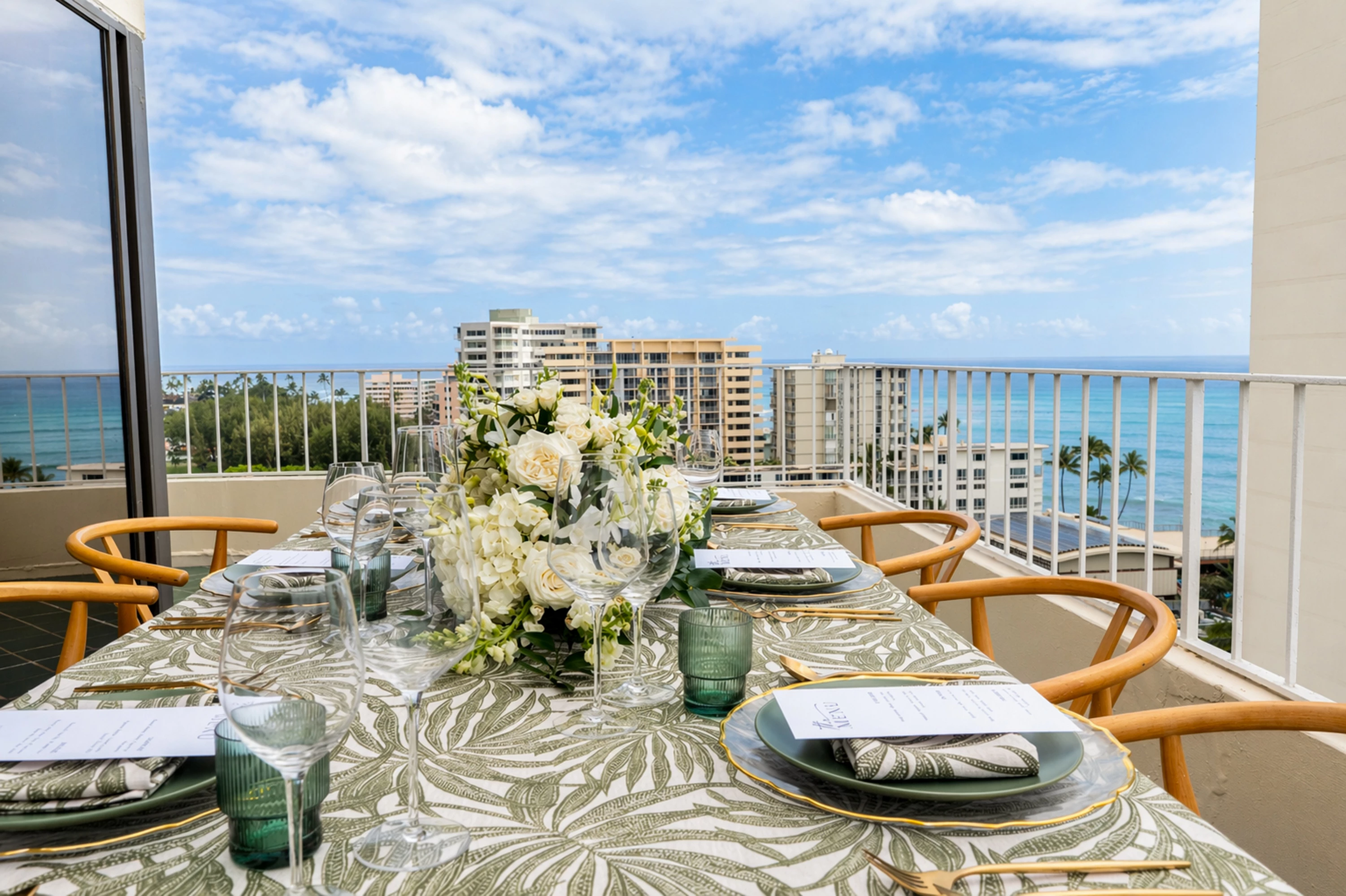 a table set for a dinner party