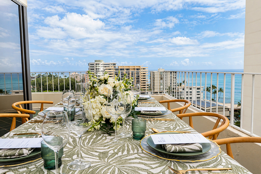 a table set for a dinner party