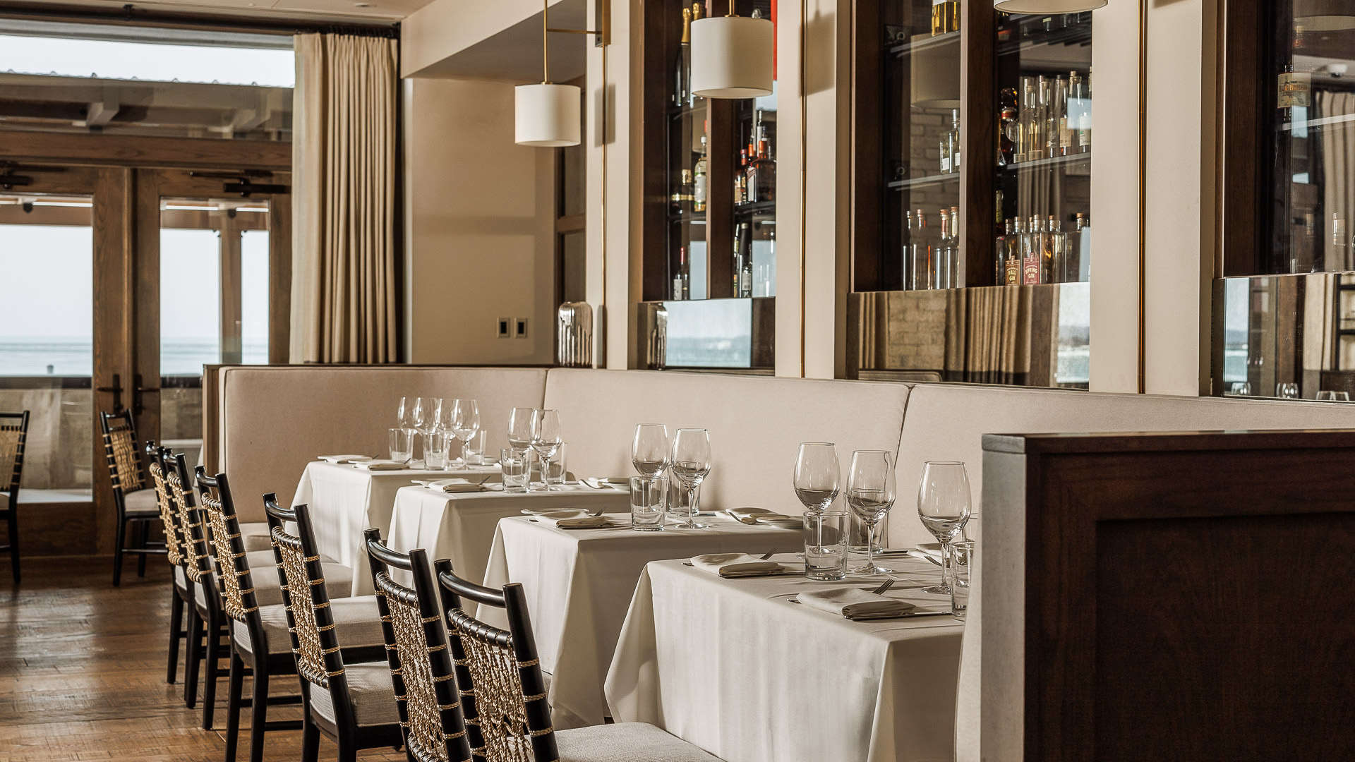 a restaurant with tables and chairs