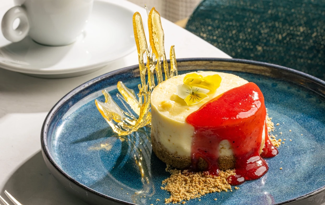 a dessert on a plate