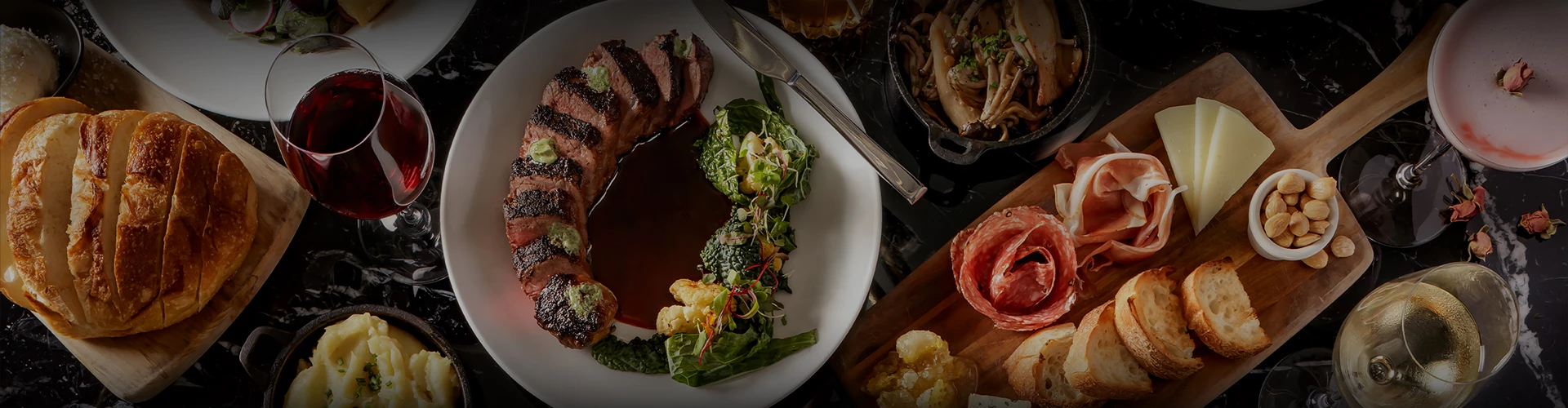 a plate of food with a knife and fork