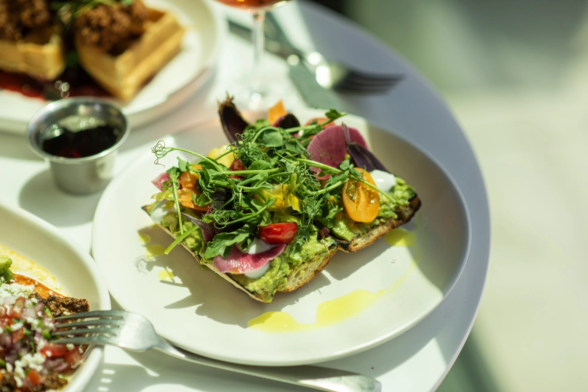 a plate of food on a table