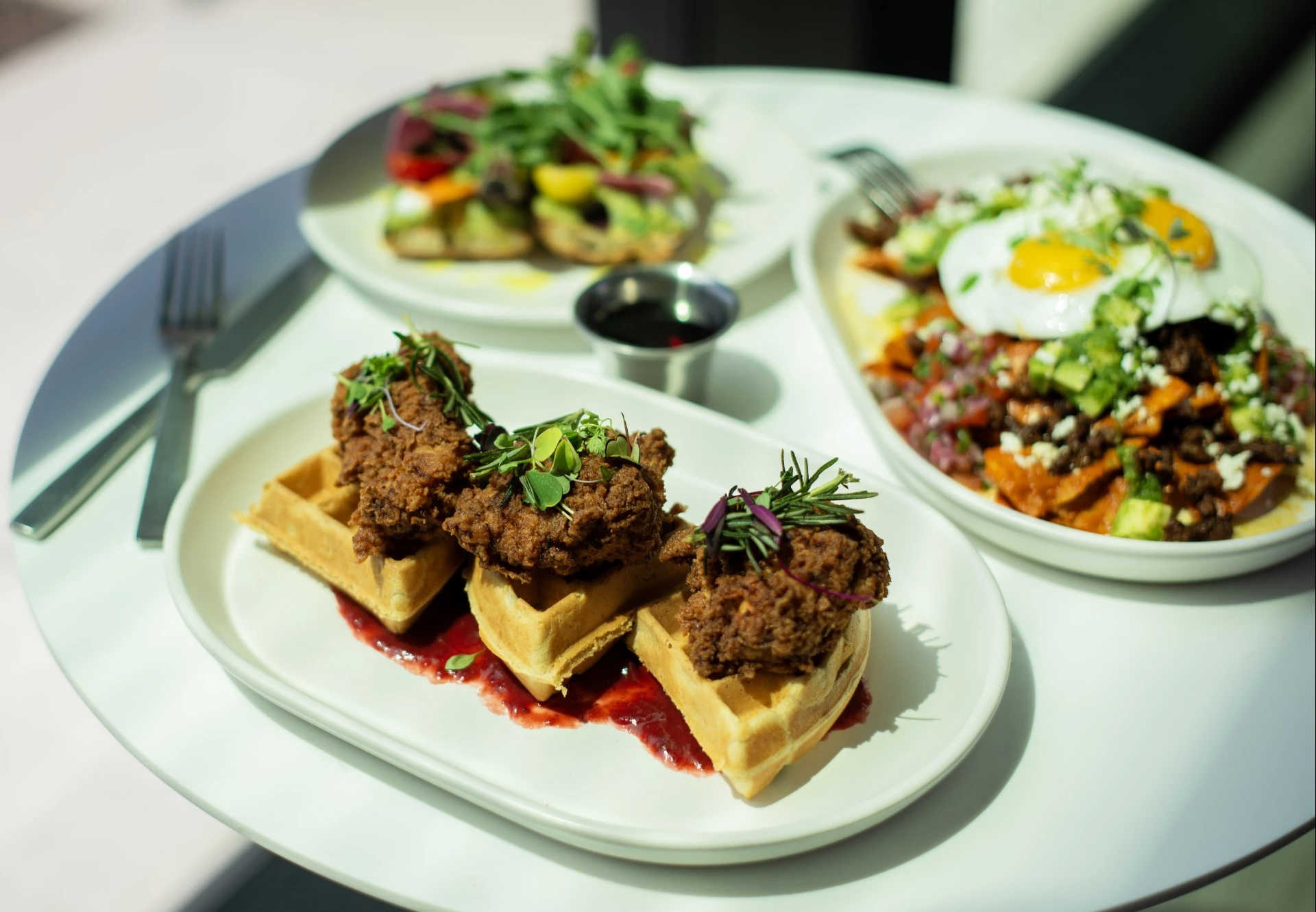 a plate of food on a table