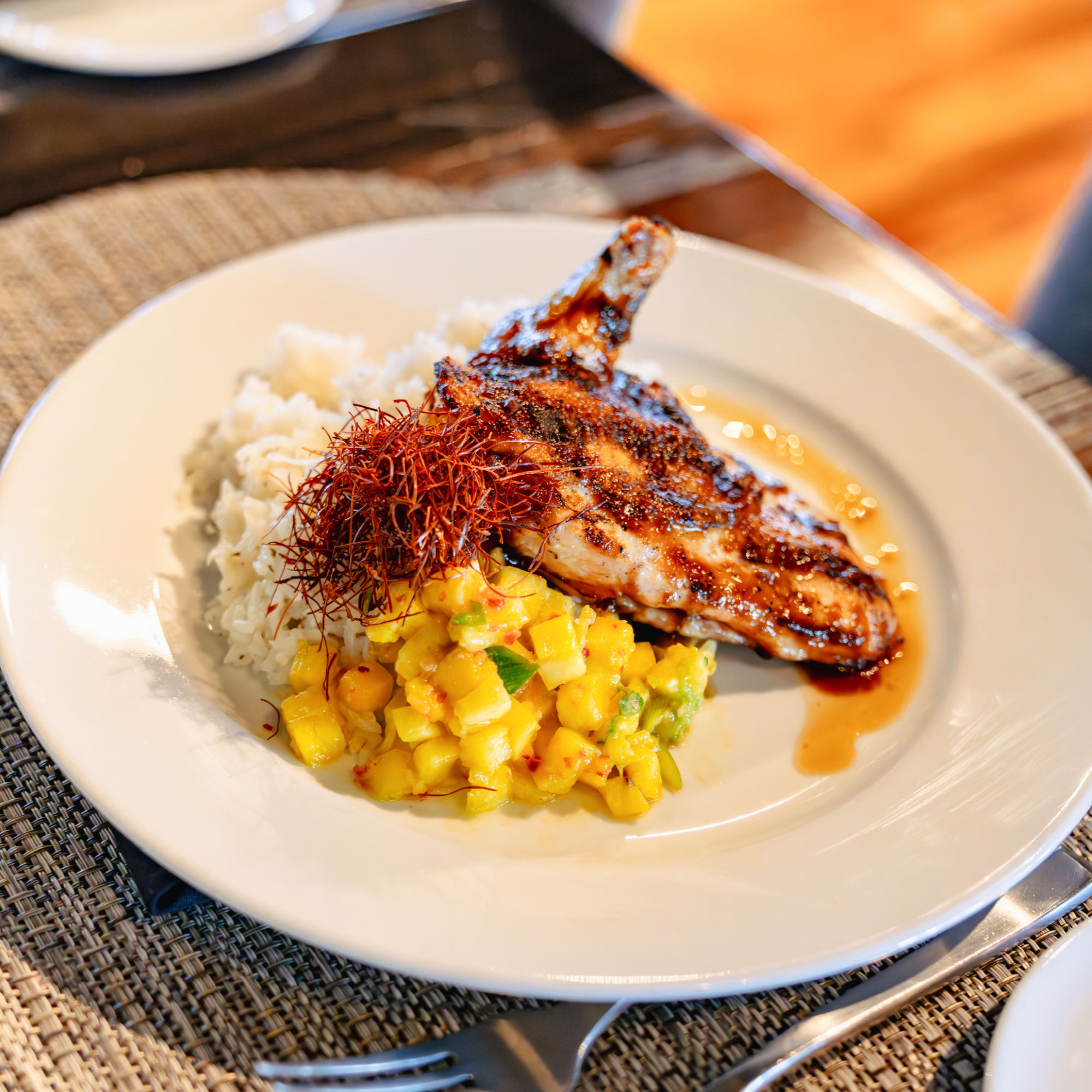 a plate of food on a table