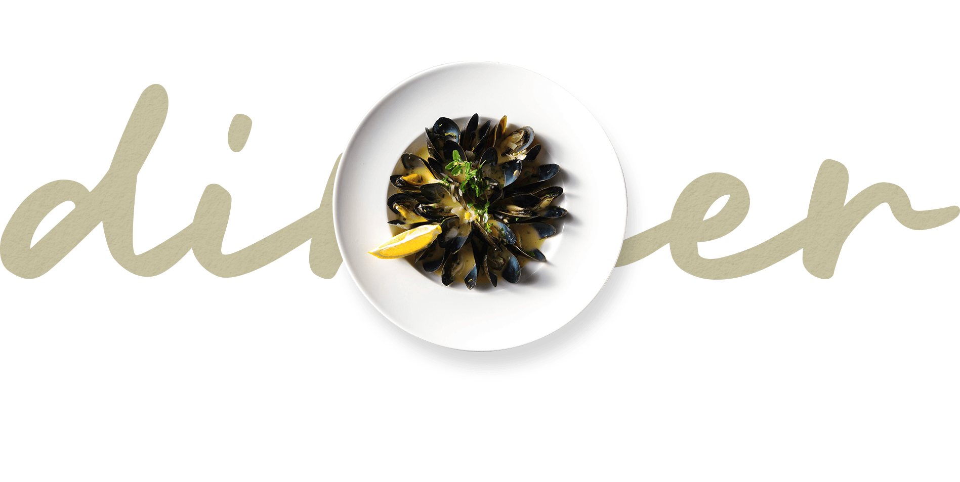 a plate of mussels with lemon wedges