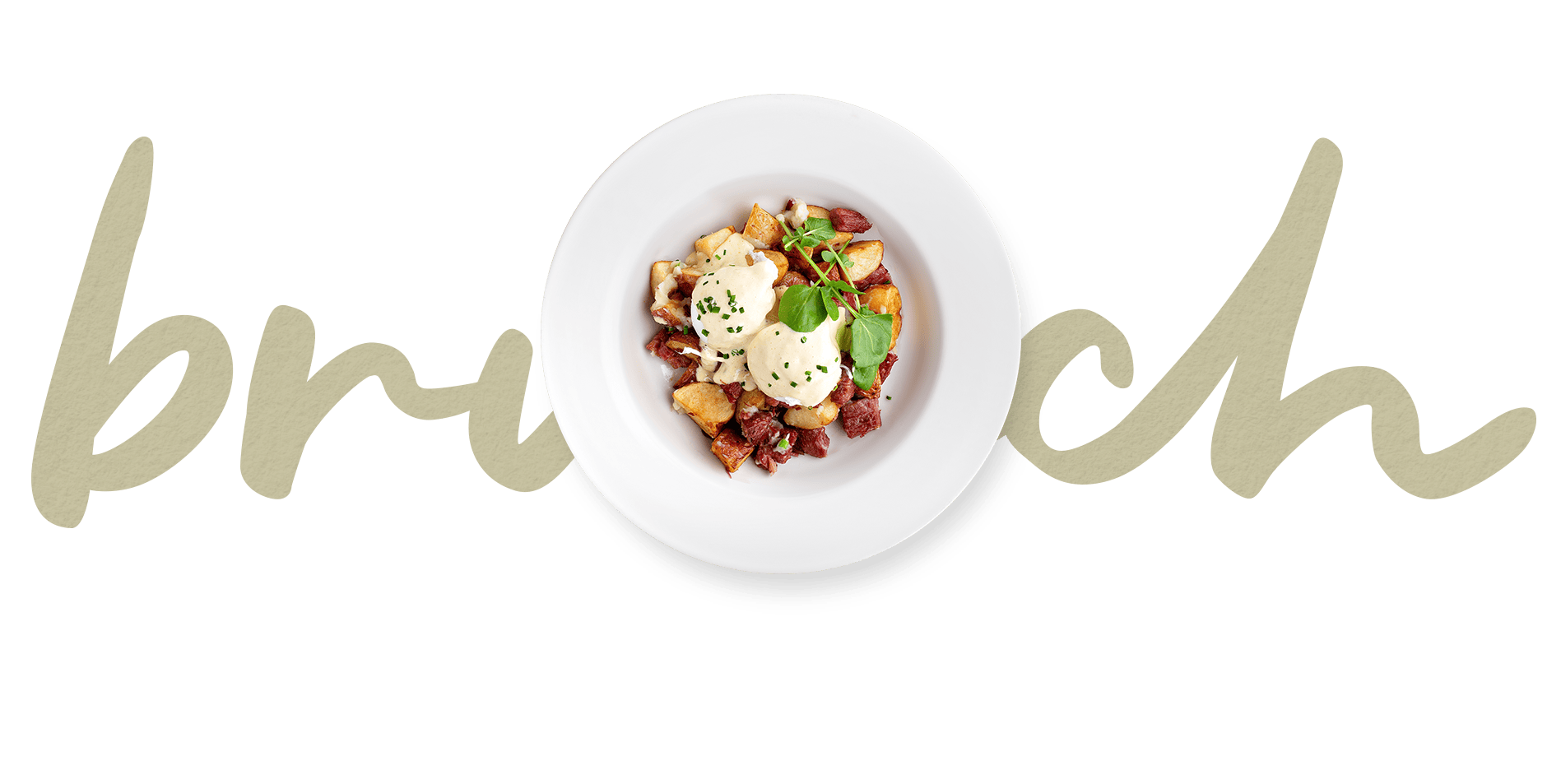 a plate of food with text