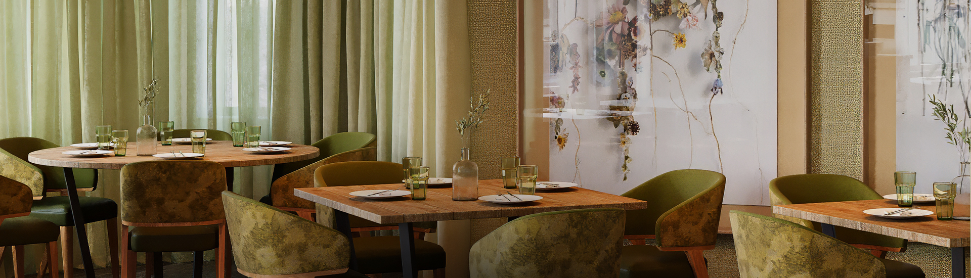 a table with plates and glasses on it