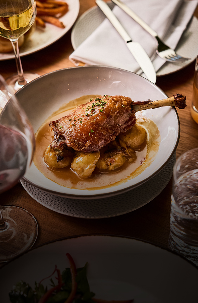 a bowl of food on a table