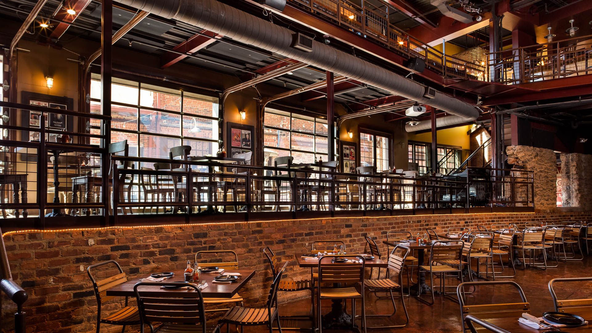 a restaurant with tables and chairs
