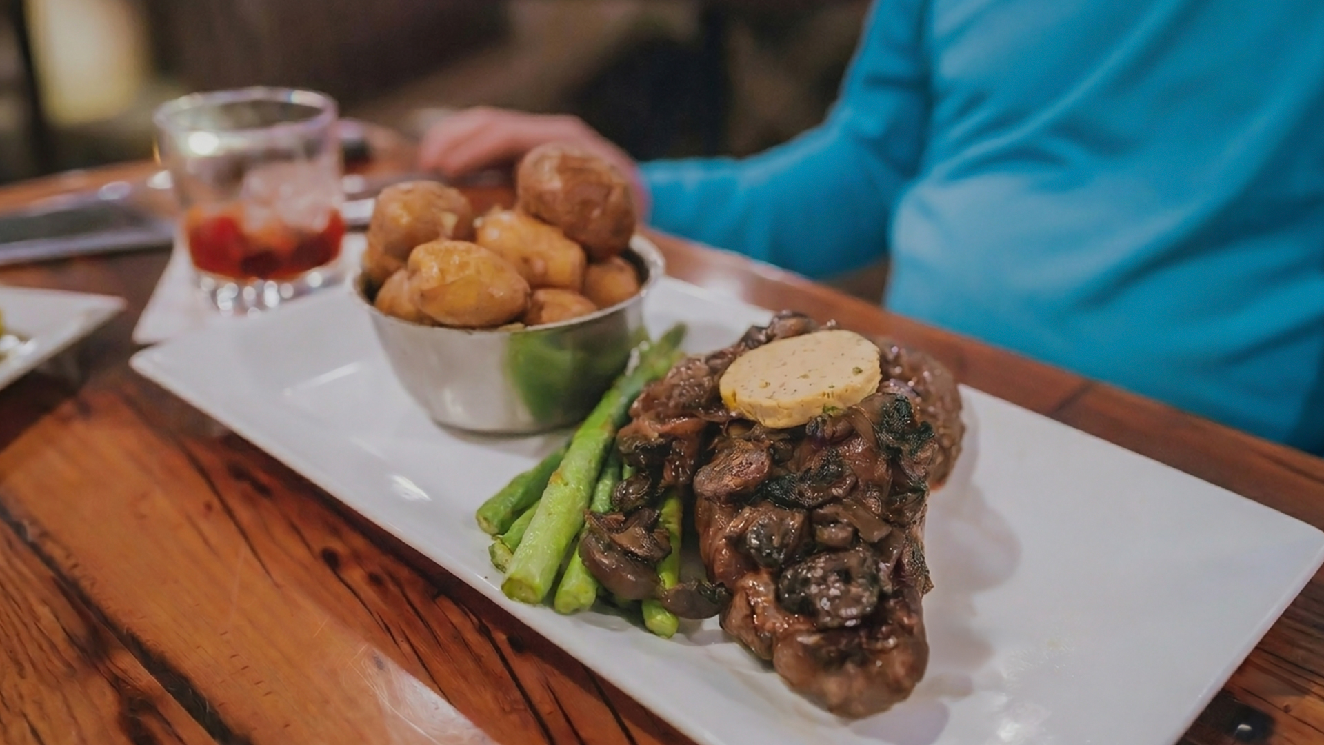 a plate of food on a table