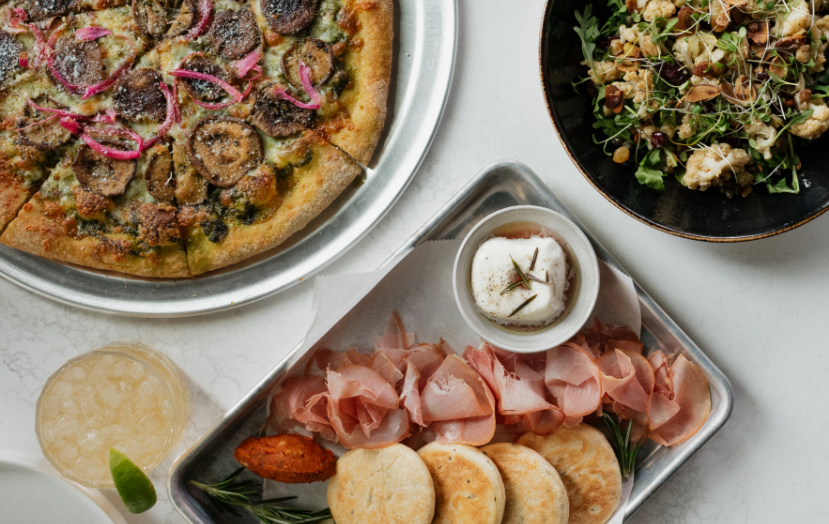 a plate of food on a table