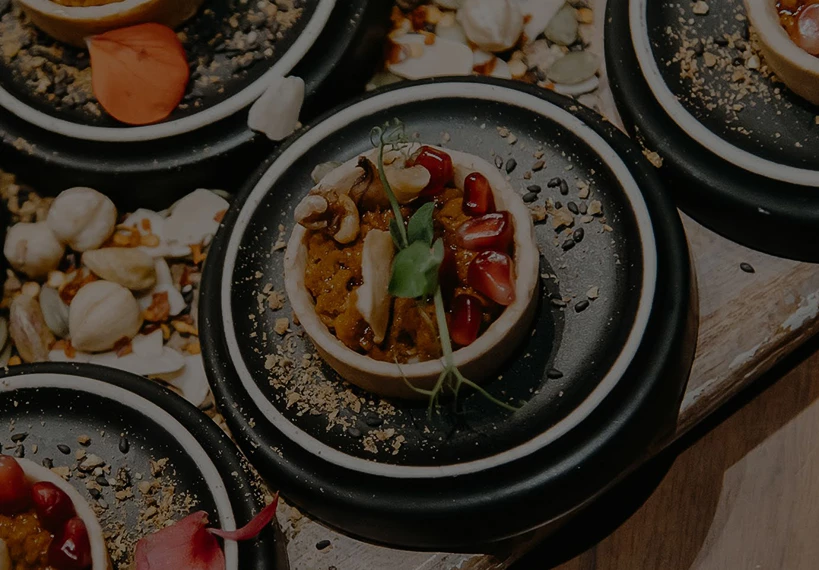 a plate of food on a table