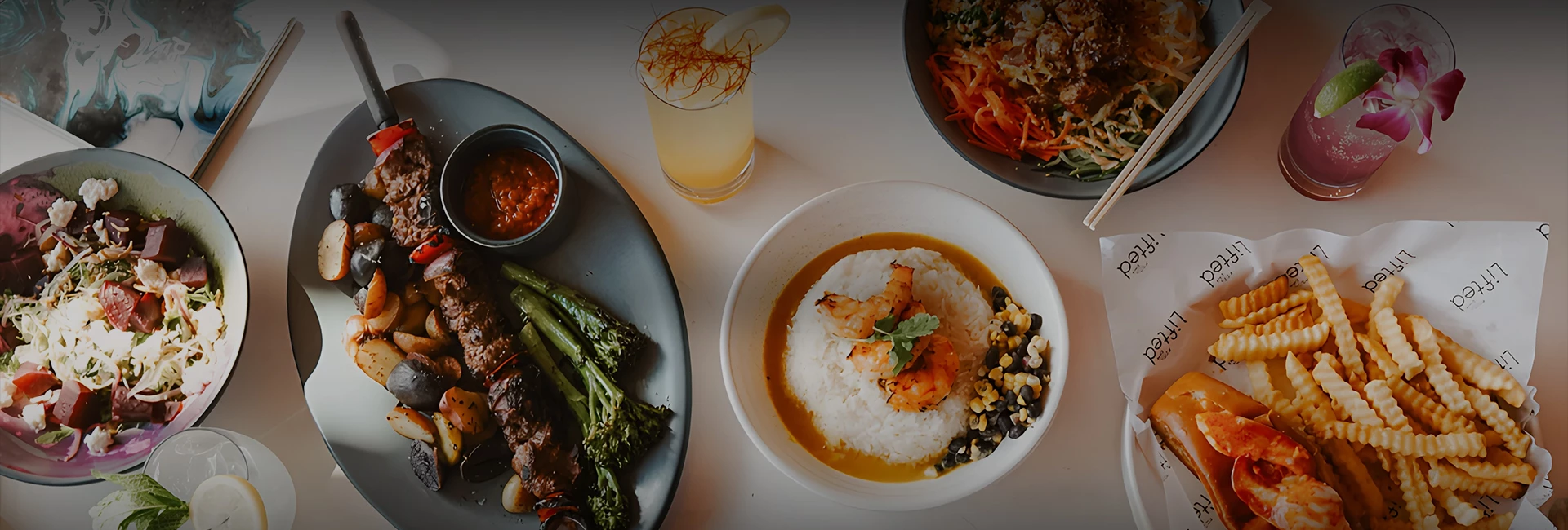 a plate of food on a table