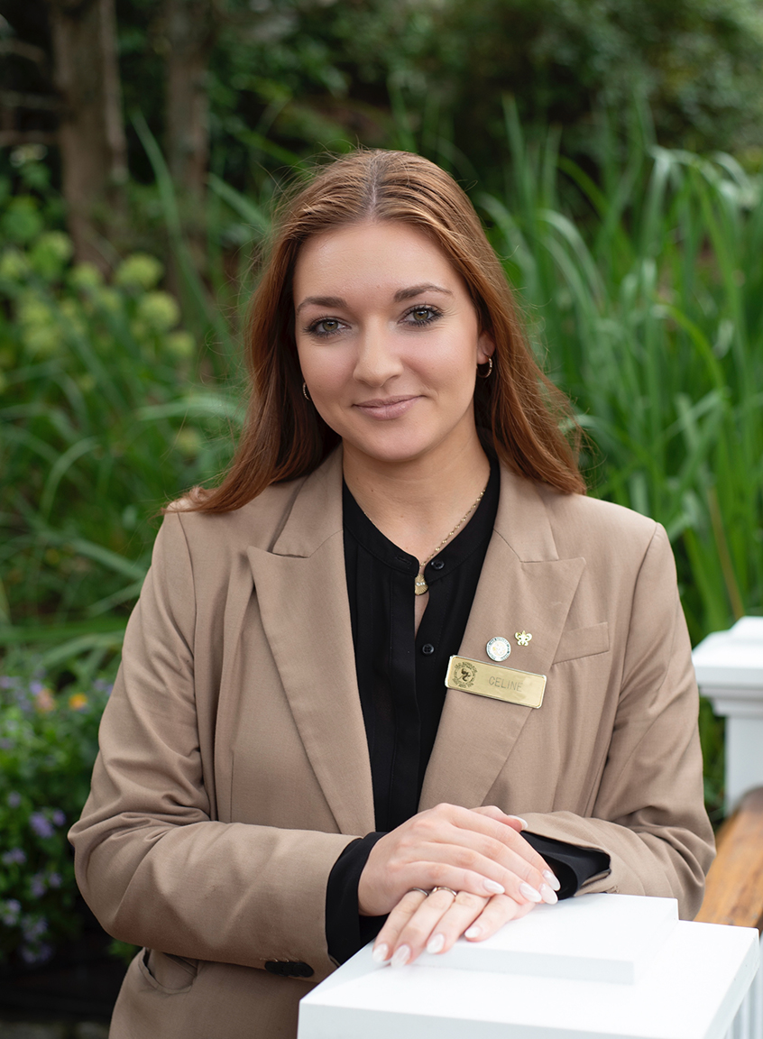 a woman in a suit