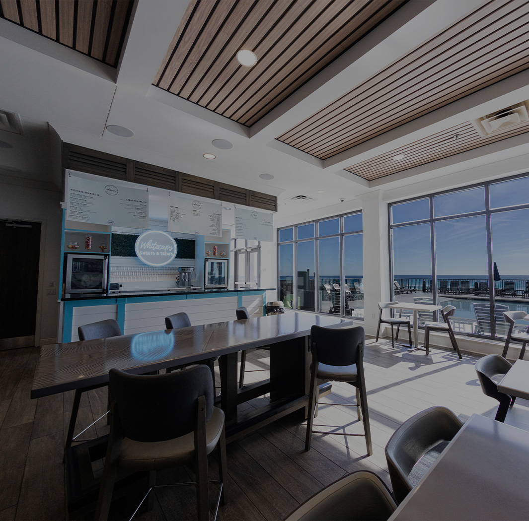 a room with a table and chairs