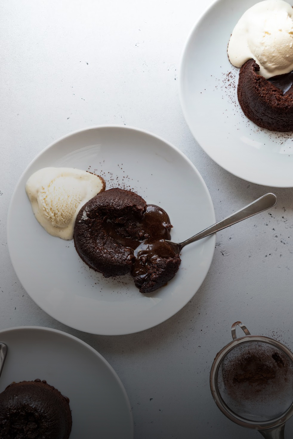 a plate of food with a spoon