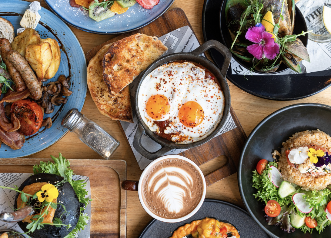 a table full of food