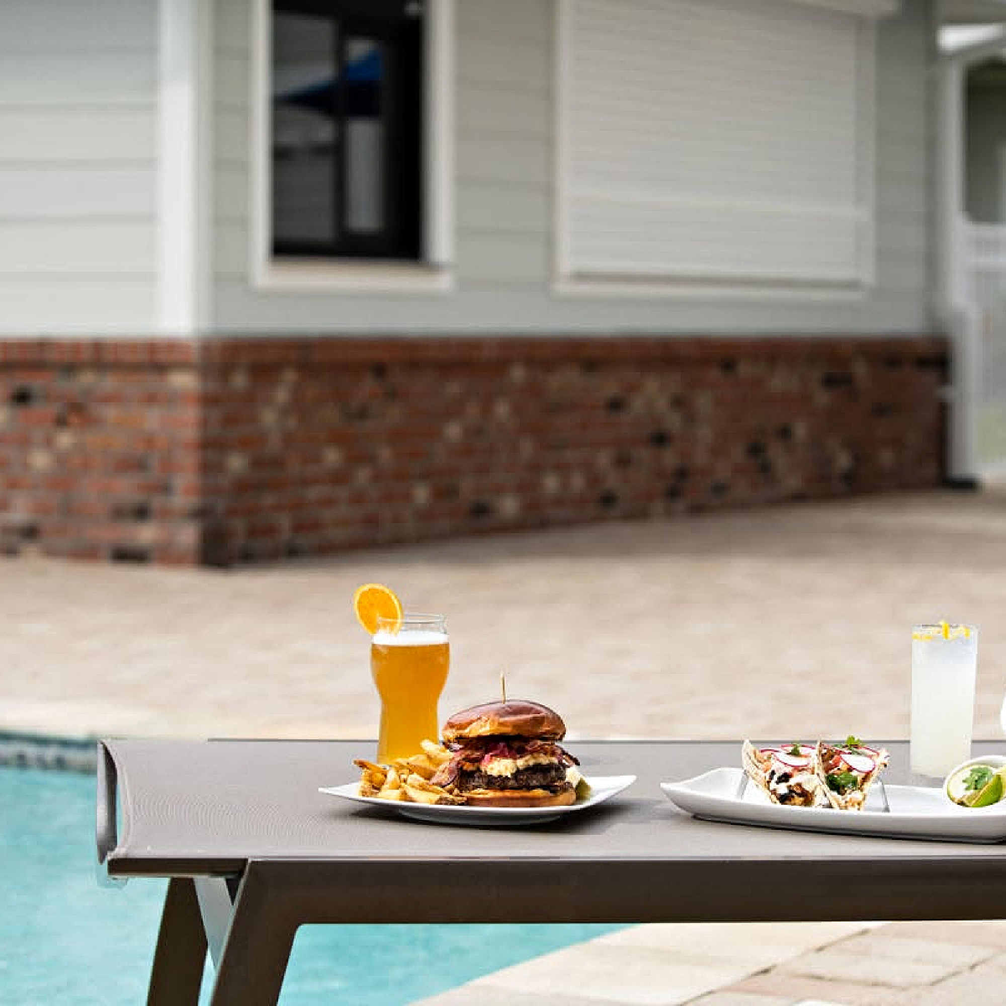 a table with food on it