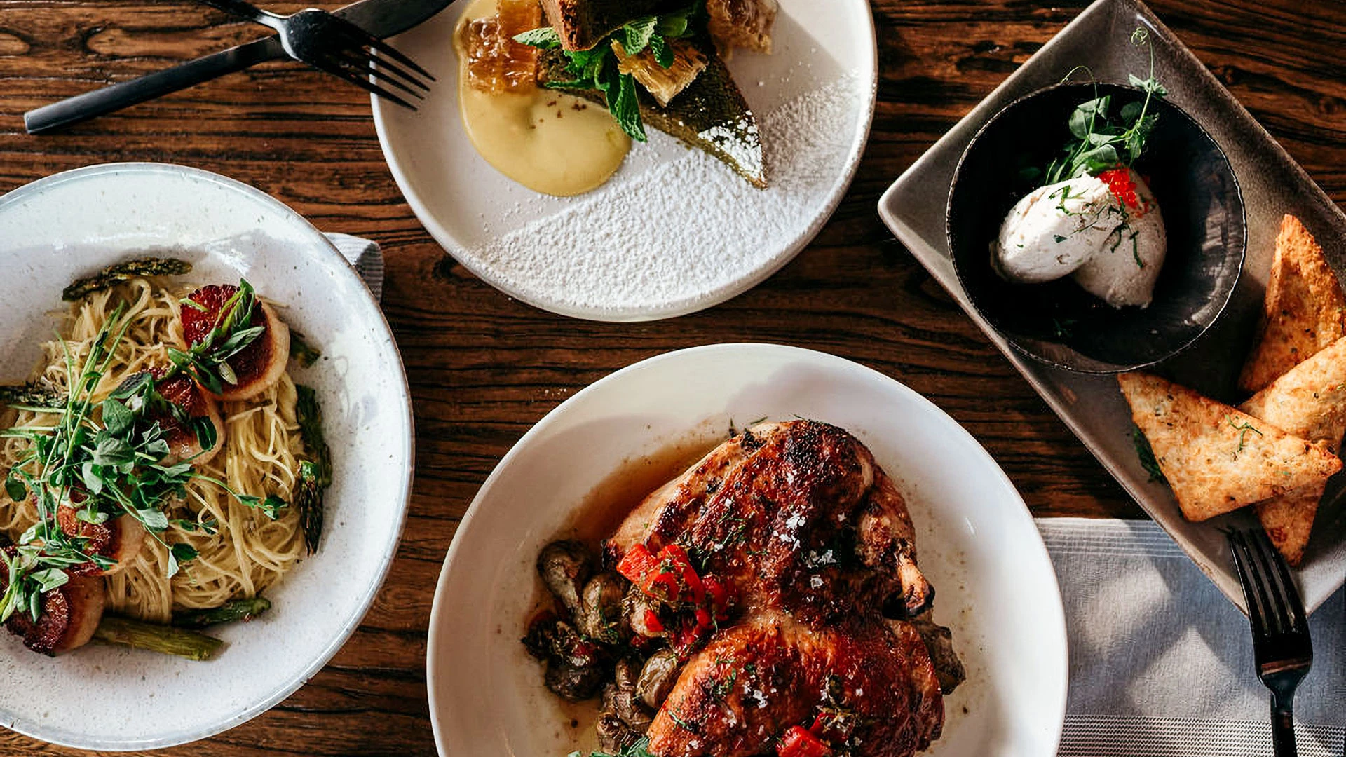 a plate of food on a table