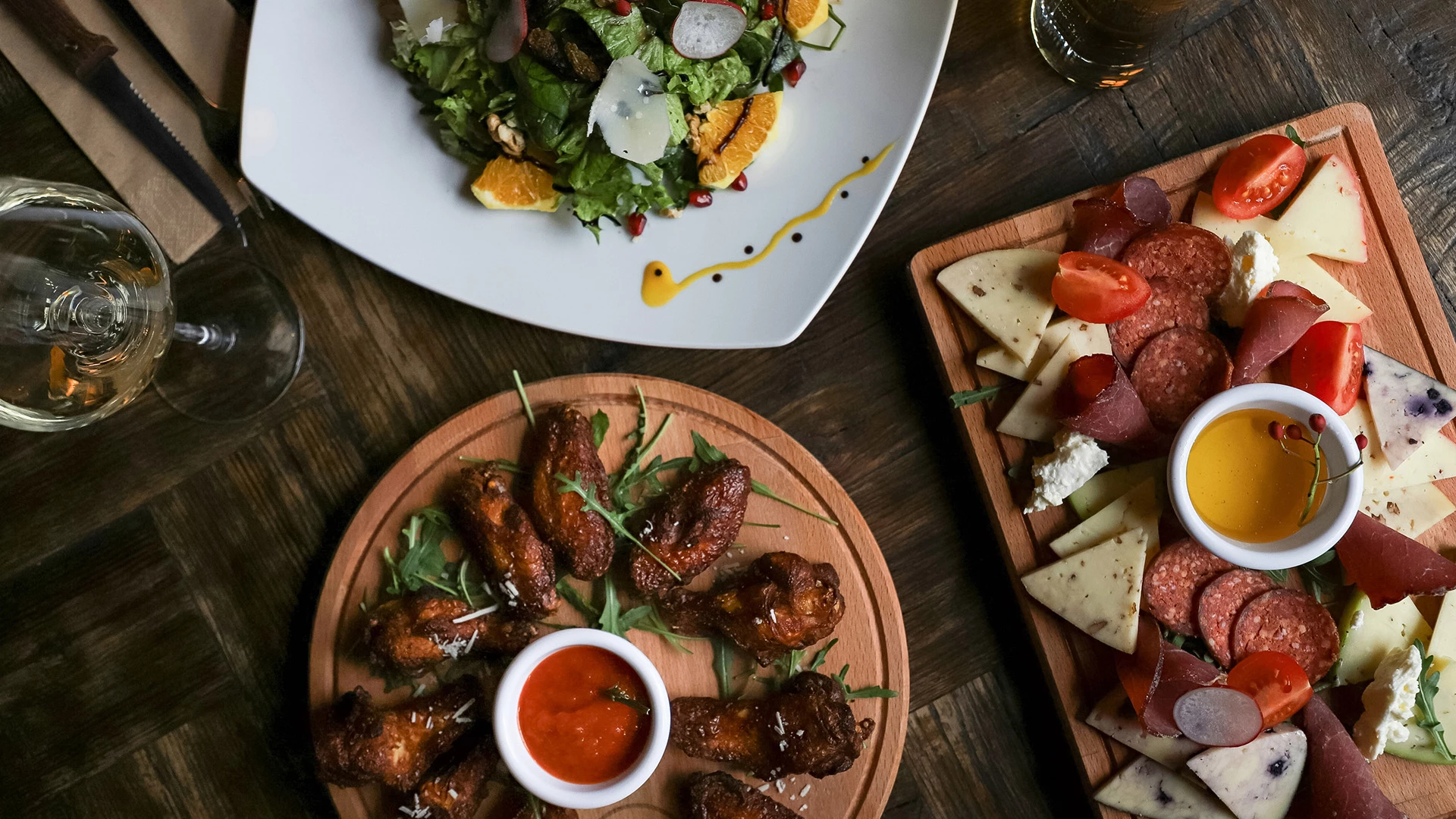 a plate of food on a table