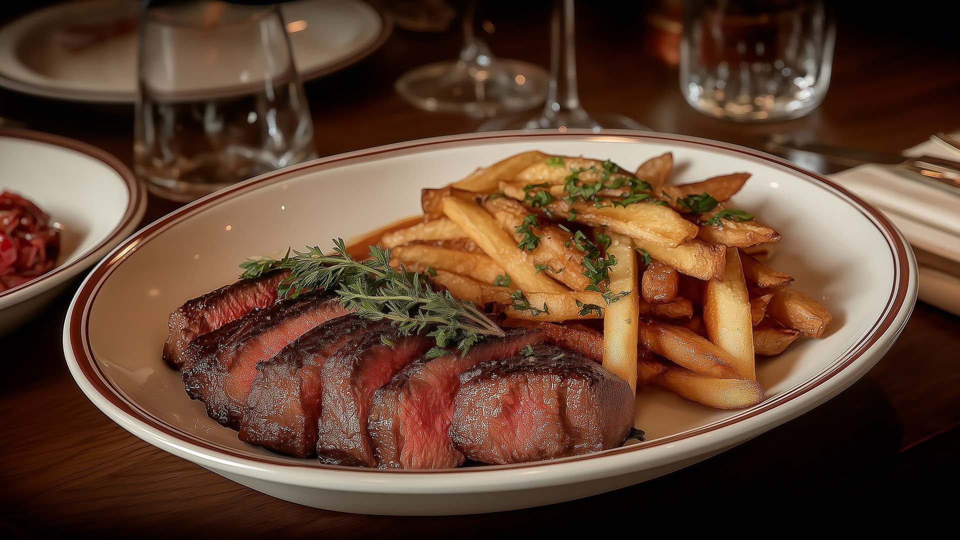 a plate of food on a table