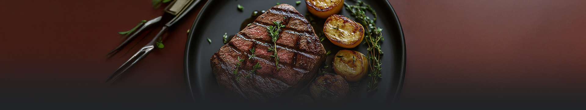 a piece of steak and potatoes